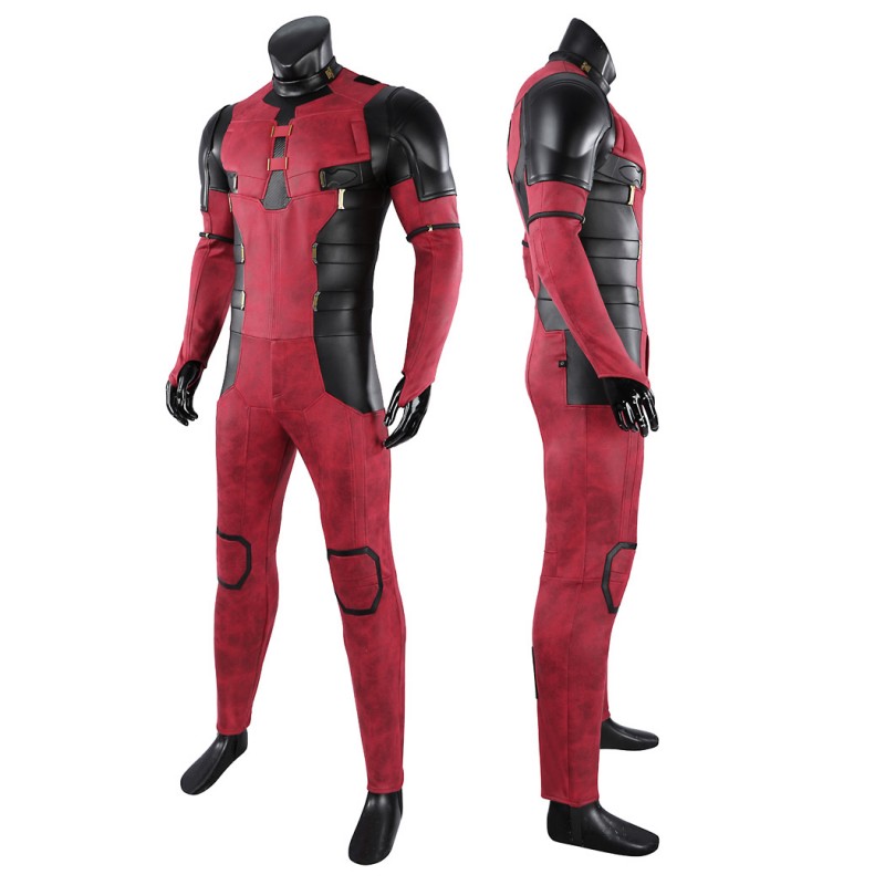 Deadpool 3 Wade Wilson Cosplay Costume Male Red Halloween Suit Optimized Version