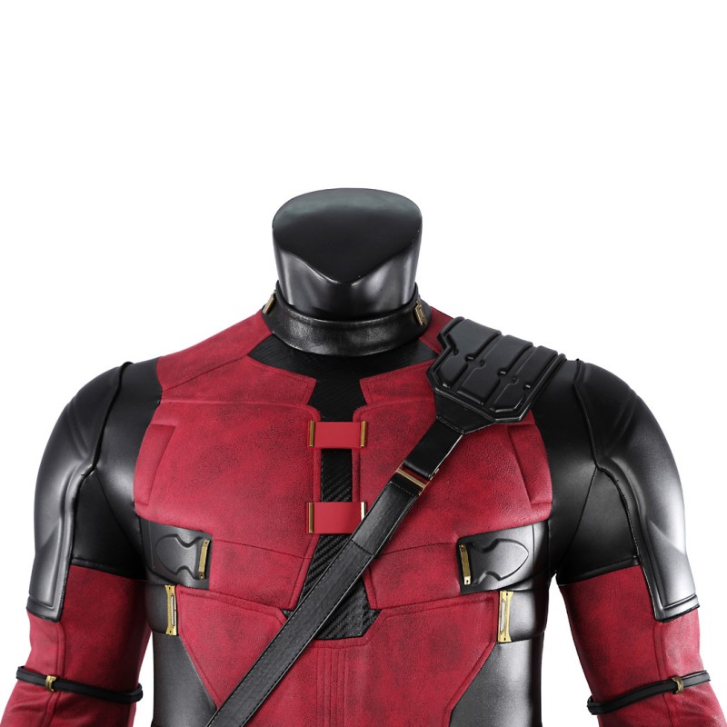 Deadpool 3 Wade Wilson Cosplay Costume Male Red Halloween Suit Optimized Version
