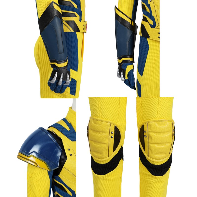 Kids Wolverine Costume Deadpool 3 Cosplay Suit Yellow Halloween Outfits