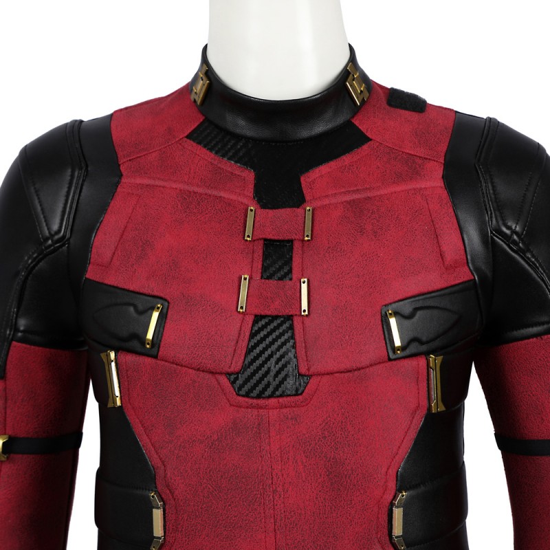 Kids Deadpool 3 Costume Wade Wilson Halloween Suit Red Outfits