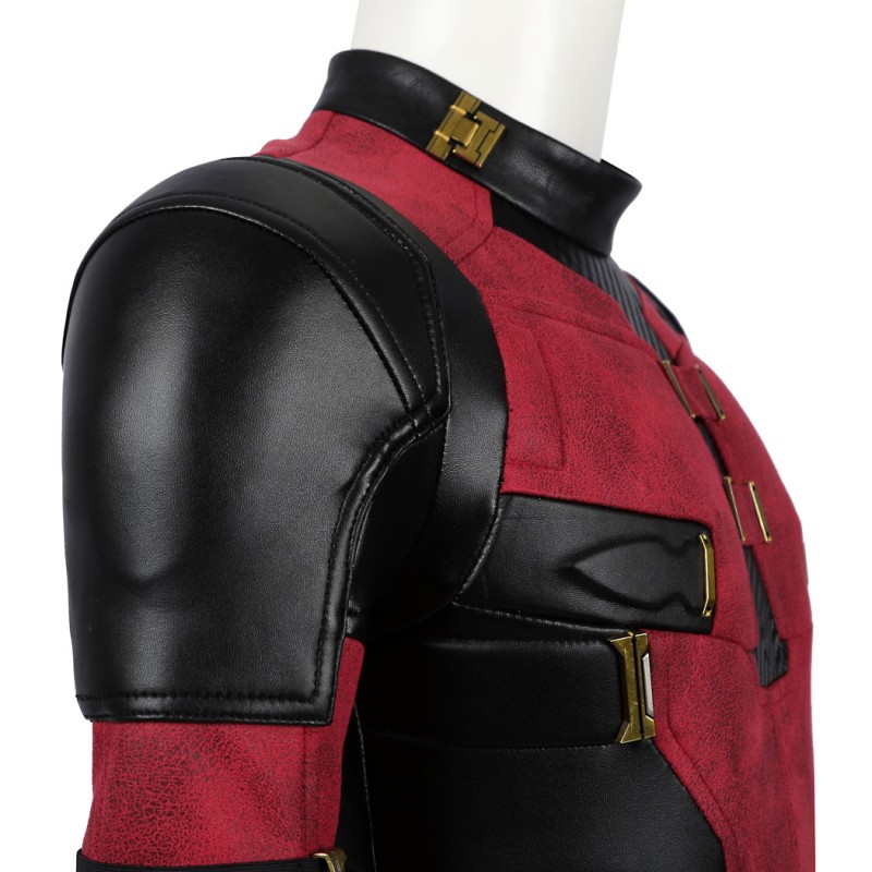 Kids Deadpool 3 Costume Wade Wilson Halloween Suit Red Outfits