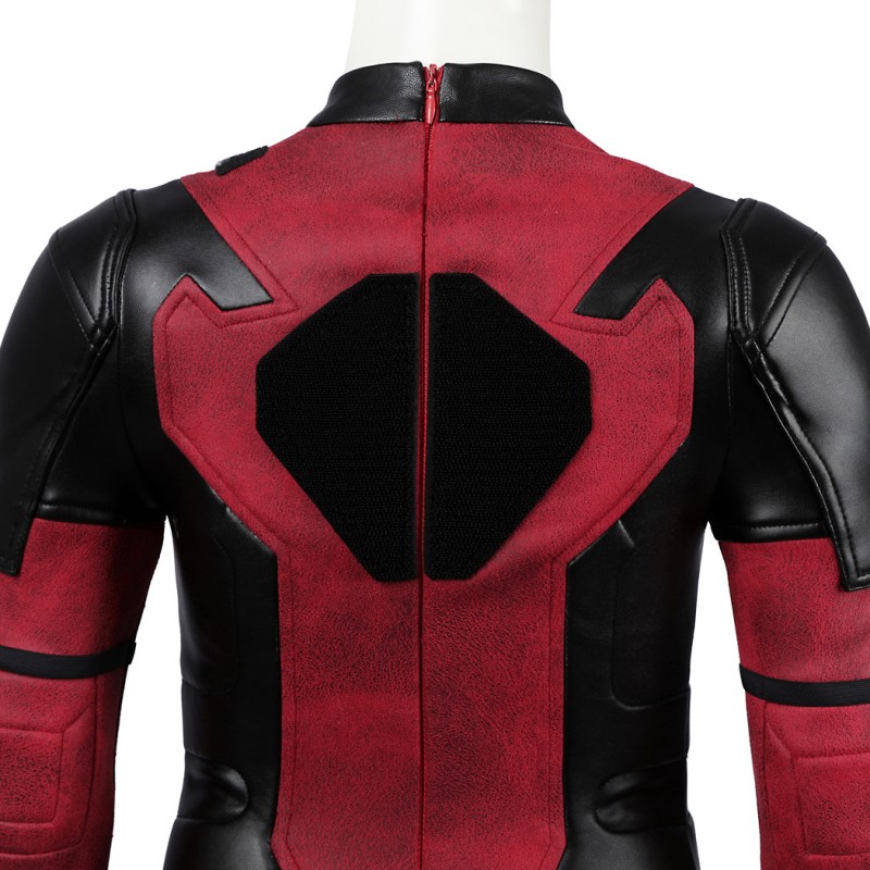 Kids Deadpool 3 Costume Wade Wilson Halloween Suit Red Outfits