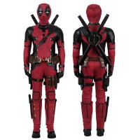 Kids Deadpool 3 Costume Wade Wilson Halloween Suit Red Outfits