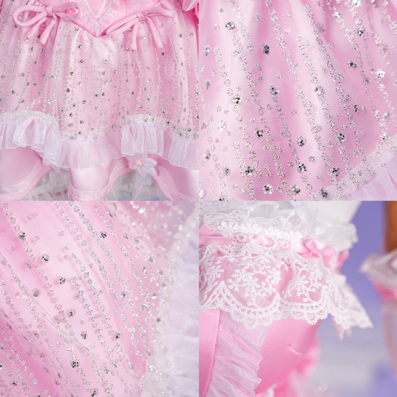 Naraka Bladepoint Cosplay Costume Game Women Pink Dress Halloween Suit