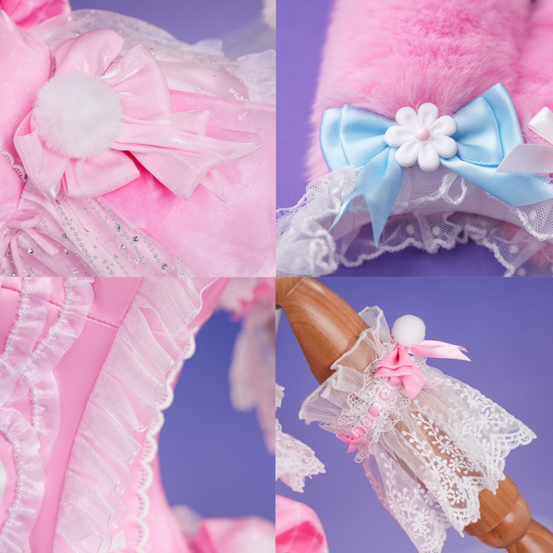 Naraka Bladepoint Cosplay Costume Game Women Pink Dress Halloween Suit