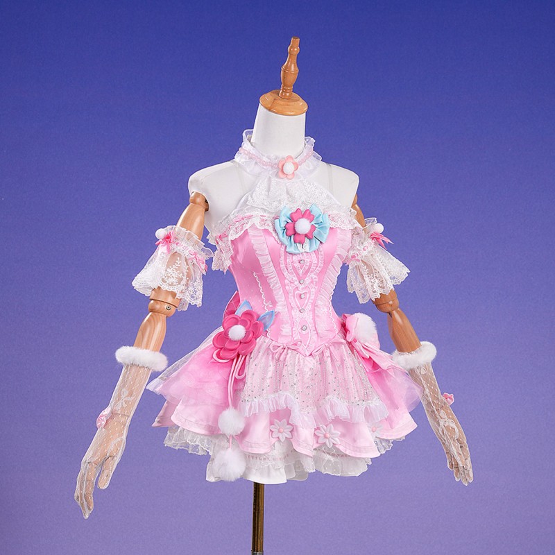 Naraka Bladepoint Cosplay Costume Game Women Pink Dress Halloween Suit