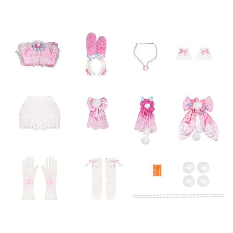 Naraka Bladepoint Cosplay Costume Game Women Pink Dress Halloween Suit