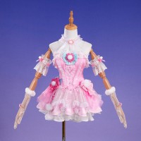 Naraka Bladepoint Cosplay Costume Game Women Pink Dress Halloween Suit