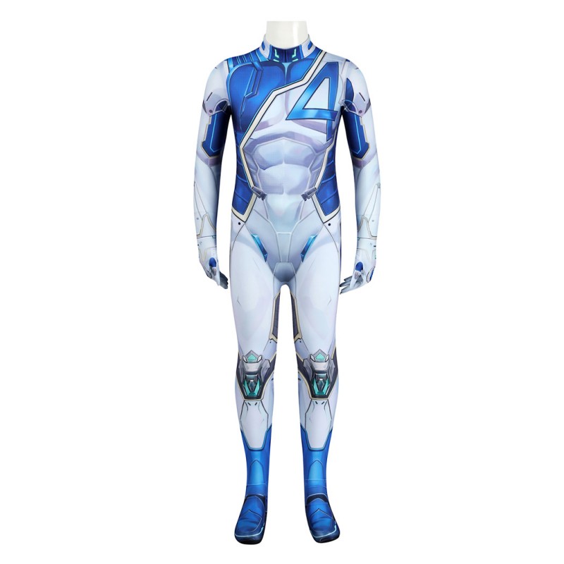Kids Marvel Rivals The Fantastic Four First Steps Mister Fantastic Jumpsuit Cosplay Costume
