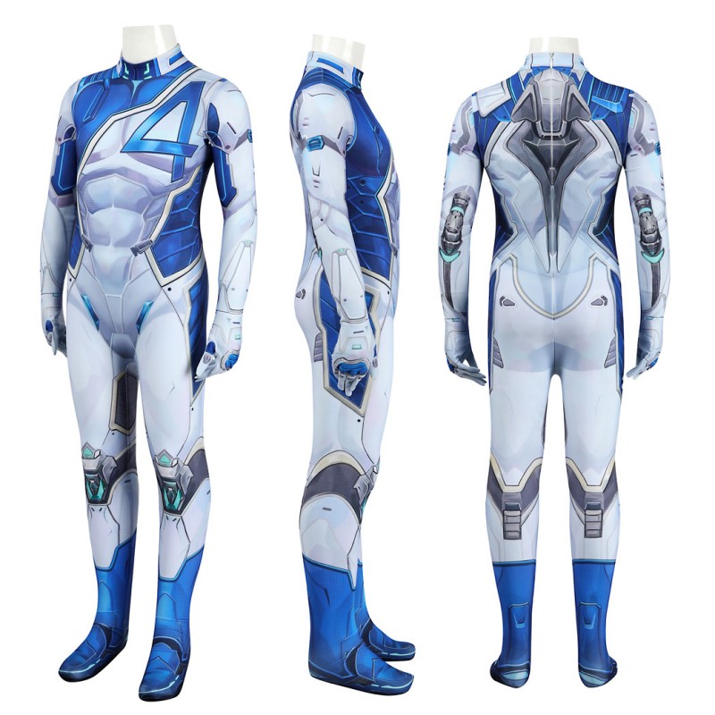 Kids Marvel Rivals The Fantastic Four First Steps Mister Fantastic Jumpsuit Cosplay Costume