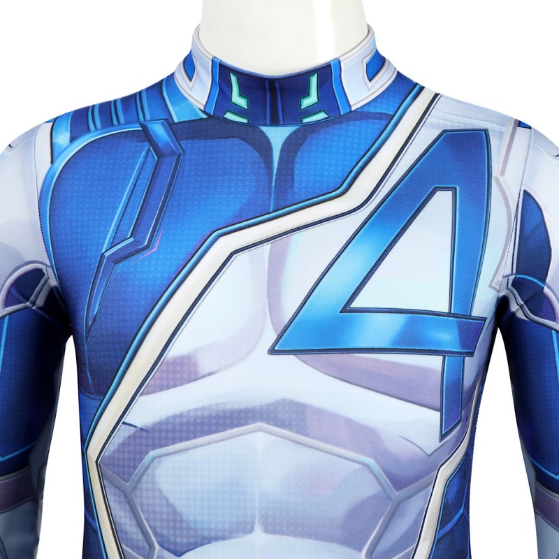 Kids Marvel Rivals The Fantastic Four First Steps Mister Fantastic Jumpsuit Cosplay Costume