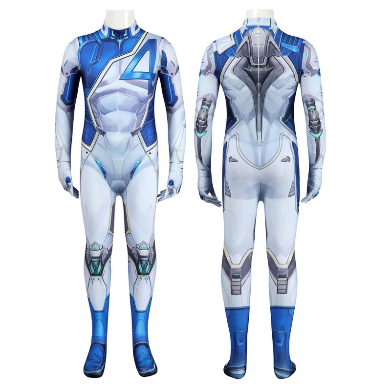 Kids Marvel Rivals The Fantastic Four First Steps Mister Fantastic Jumpsuit Cosplay Costume