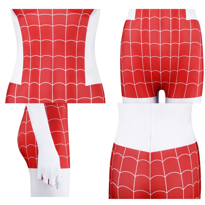 Spiderman Mary Jane Watson Jumpsuit Earth-18119 Cosplay Costume Red Suit