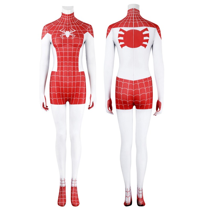 Spiderman Mary Jane Watson Jumpsuit Earth-18119 Cosplay Costume Red Suit