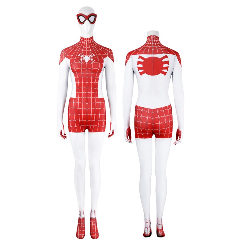 Spiderman Mary Jane Watson Jumpsuit Earth-18119 Cosplay Costume Red Suit