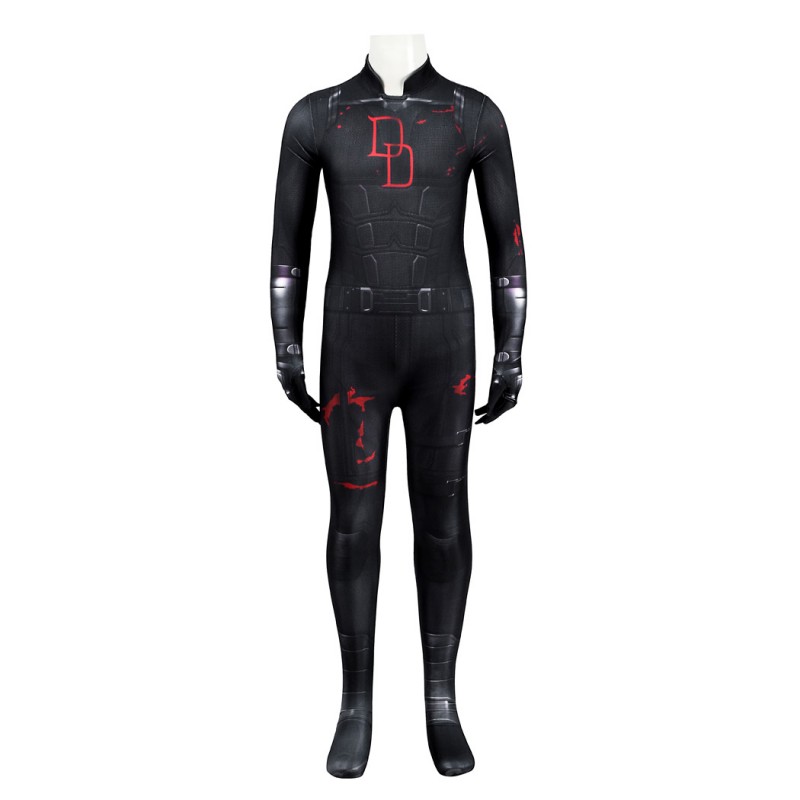 Kids Matt Murdock Jumpsuit Daredevil Born Again Season 2 Cosplay Costume Black Suit