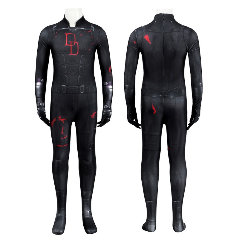 Kids Matt Murdock Jumpsuit Daredevil Born Again Season 2 Cosplay Costume Black Suit