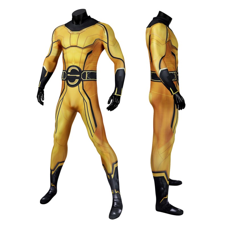 Thunderbolts Sentry Jumpsuit Yellow Cosplay Costume Male Printed Suit