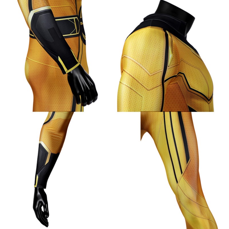Thunderbolts Sentry Jumpsuit Yellow Cosplay Costume Male Printed Suit