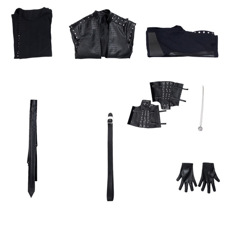 The Witcher 5 Geralt of Rivia Costume The Lady of the Lake Halloween Cosplay Suit