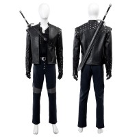 The Witcher 5 Geralt of Rivia Costume The Lady of the Lake Halloween Cosplay Suit