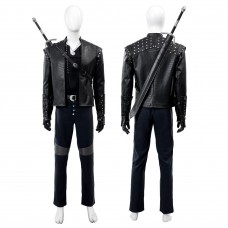 The Witcher 5 Geralt of Rivia Costume The Lady of the Lake Halloween Cosplay Suit