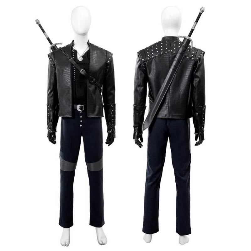 The Witcher 5 Geralt of Rivia Costume The Lady of the Lake Halloween Cosplay Suit