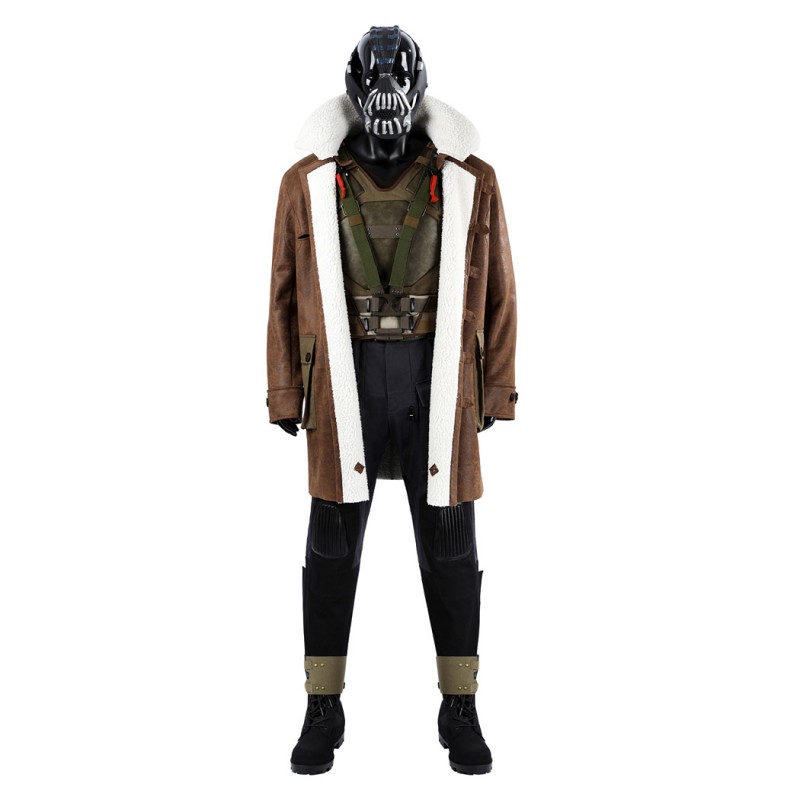 Bat Knight Rises Bane Halloween Suit Tom Hardy Cosplay Costume