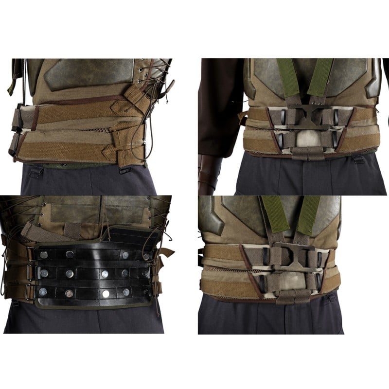 Bat Knight Rises Bane Halloween Suit Tom Hardy Cosplay Costume