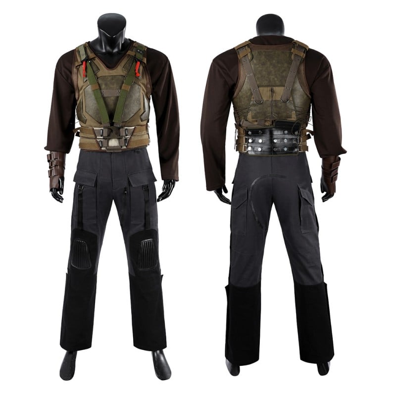 Bat Knight Rises Bane Halloween Suit Tom Hardy Cosplay Costume