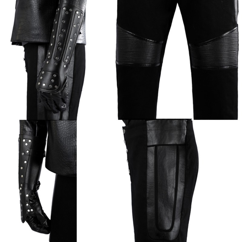 The Witcher Season 5 Geralt Of Rivia Cosplay Costume Black Halloween Outfit