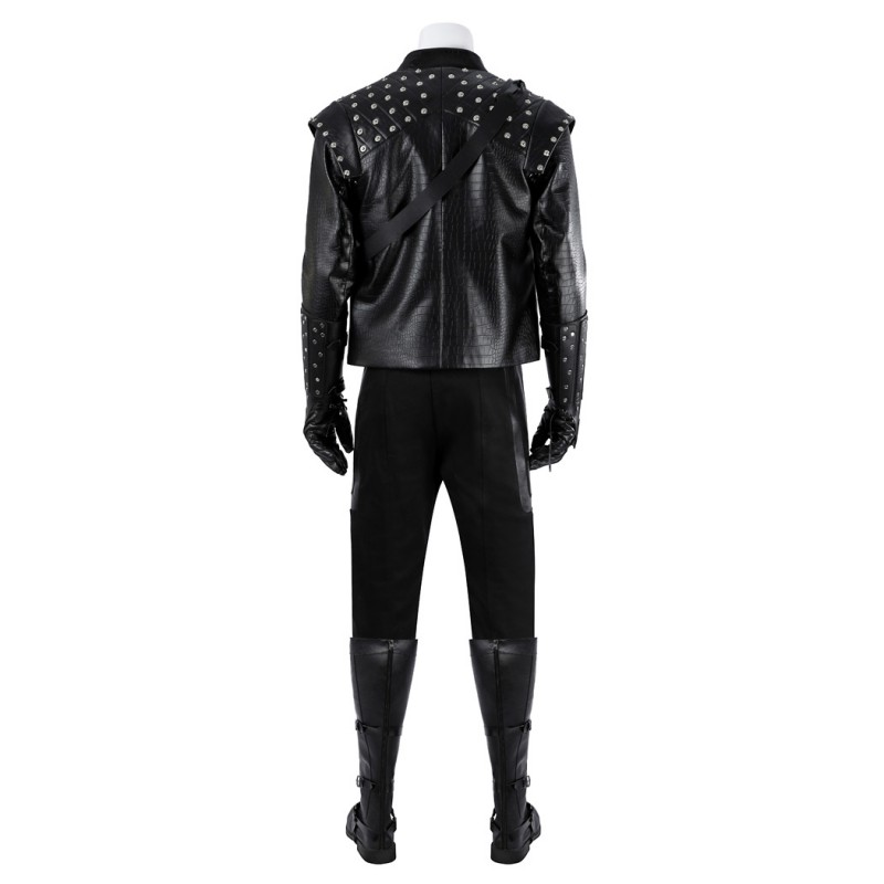 The Witcher Season 5 Geralt Of Rivia Cosplay Costume Black Halloween Outfit
