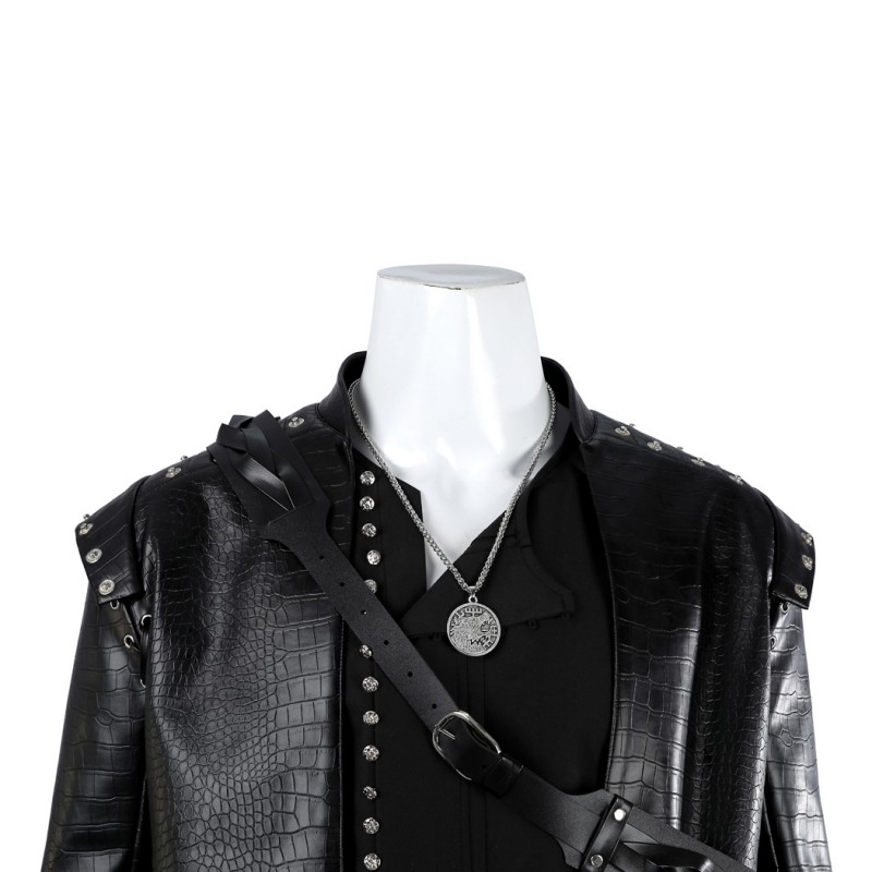 The Witcher Season 5 Geralt Of Rivia Cosplay Costume Black Halloween Outfit