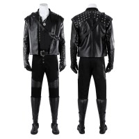 The Witcher Season 5 Geralt Of Rivia Cosplay Costume Black Halloween Outfit