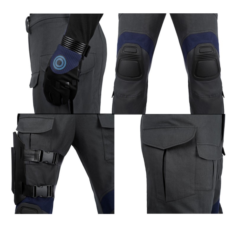 Daredevil Born Again Season 2 Bullseye Costume Halloween Blue Cosplay Suit