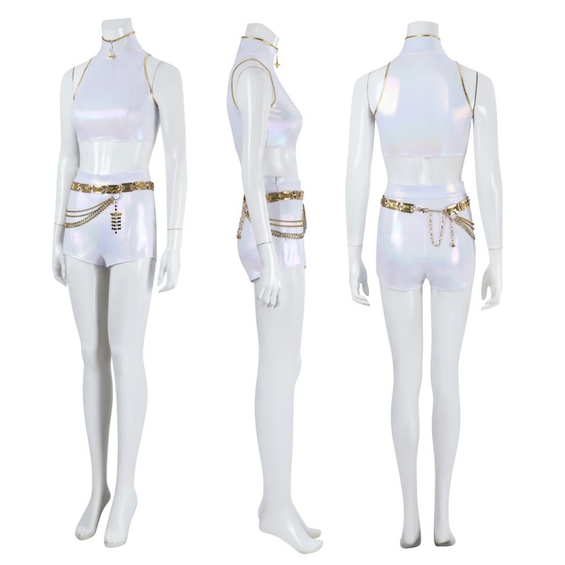 KPop Demon Hunters Rumi White Suit Women Cosplay Costume