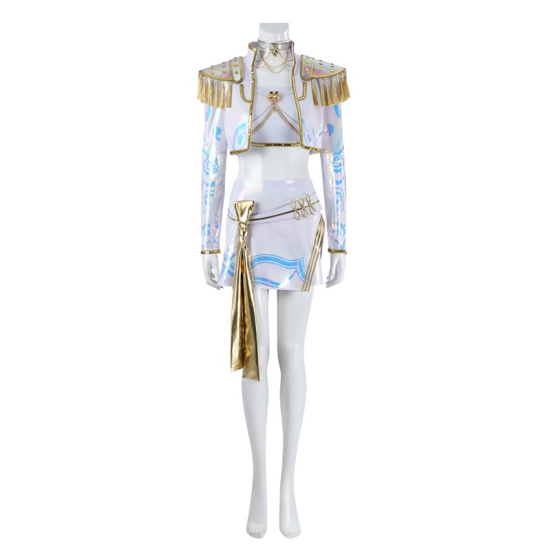 KPop Demon Hunters Mira Cosplay Costume White Halloween Suit