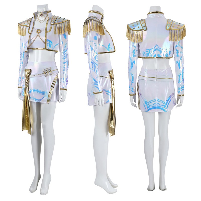 KPop Demon Hunters Mira Cosplay Costume White Halloween Suit