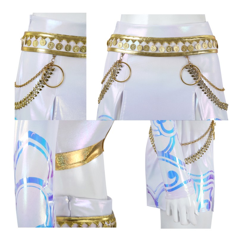 Zoey White Suit KPop Demon Hunters Cosplay Costume