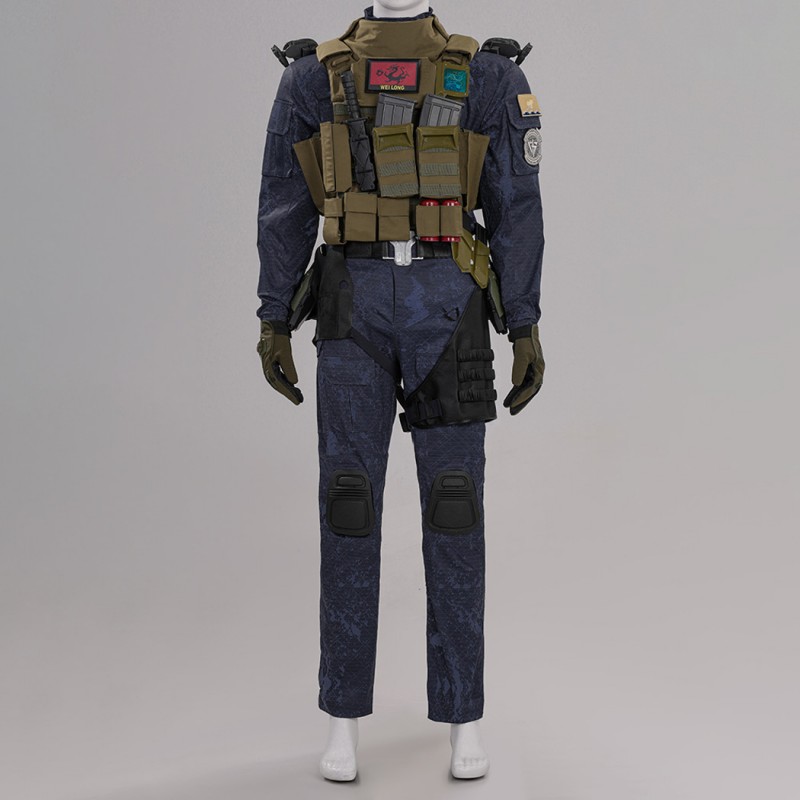 Delta Force Long Wei Cosplay Costume Game Male Halloween Suit