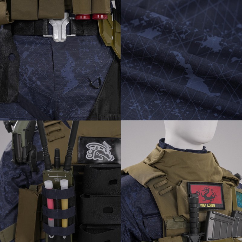 Delta Force Long Wei Cosplay Costume Game Male Halloween Suit