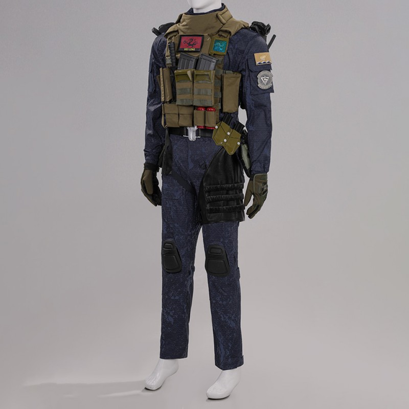 Delta Force Long Wei Cosplay Costume Game Male Halloween Suit