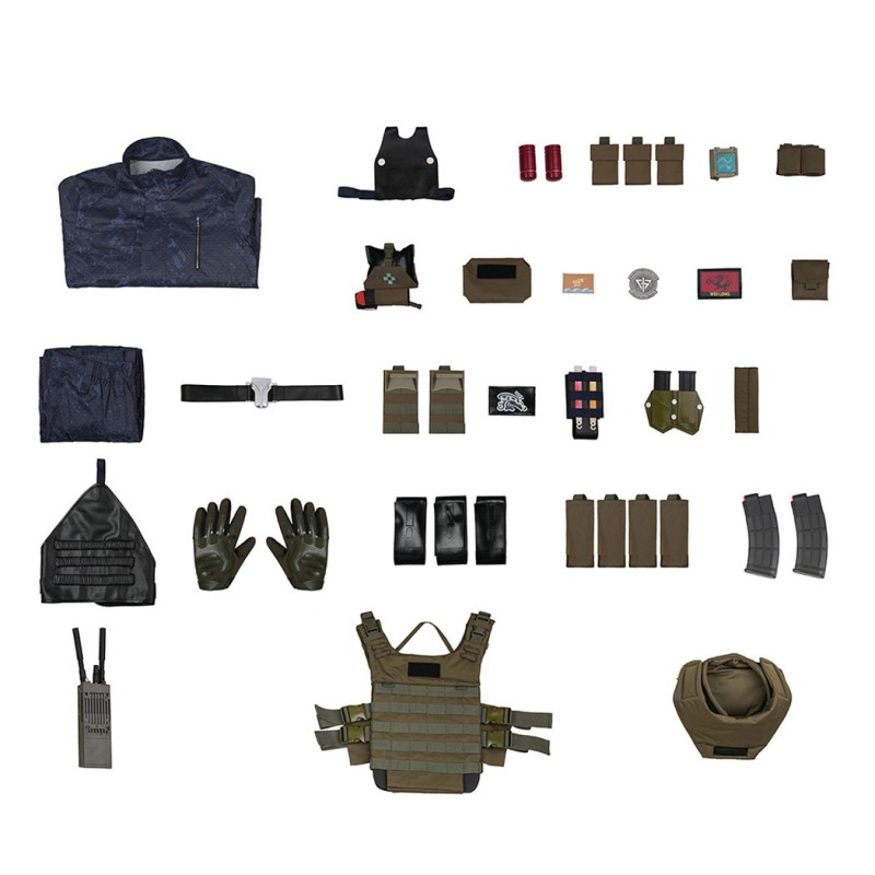 Delta Force Long Wei Cosplay Costume Game Male Halloween Suit