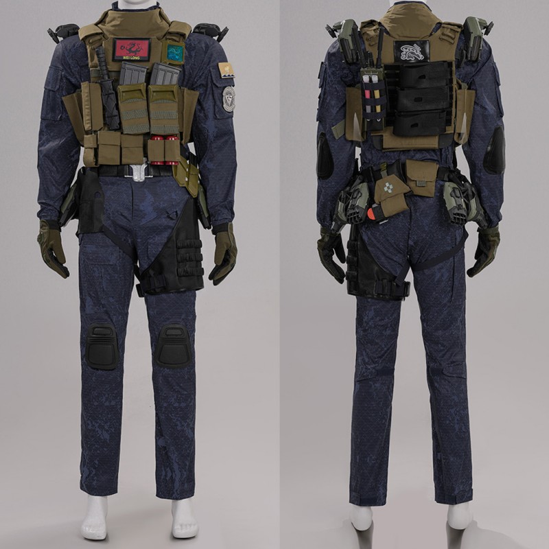 Delta Force Long Wei Cosplay Costume Game Male Halloween Suit