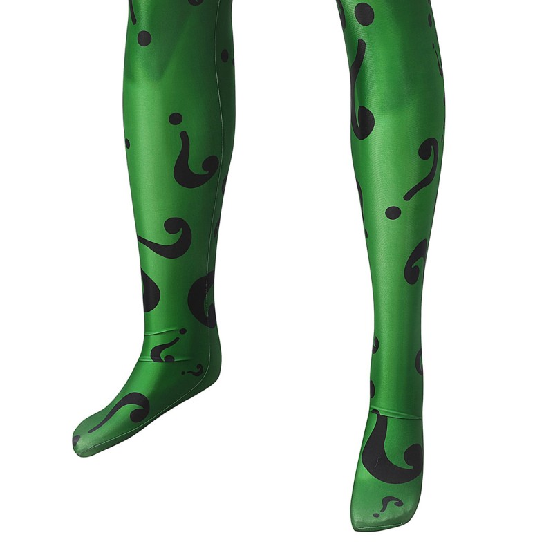 Riddler Jumpsuit Bat Forever Riddler Cosplay Costumes Male Printed Suit