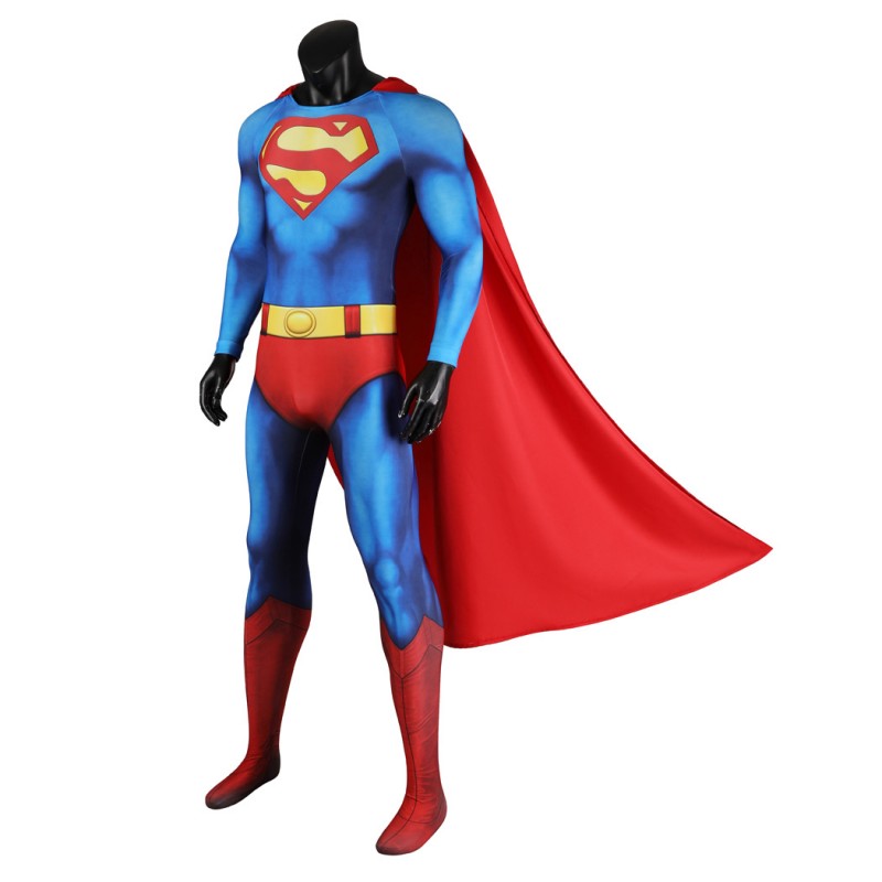 Clark Kent 1978 Jumpsuit Christopher Reeve Cosplay Costume Male Suit