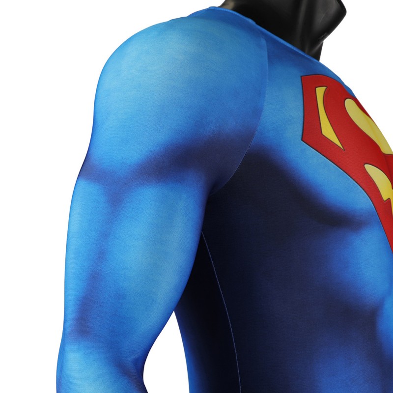 Clark Kent 1978 Jumpsuit Christopher Reeve Cosplay Costume Male Suit