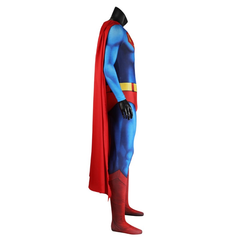 Clark Kent 1978 Jumpsuit Christopher Reeve Cosplay Costume Male Suit