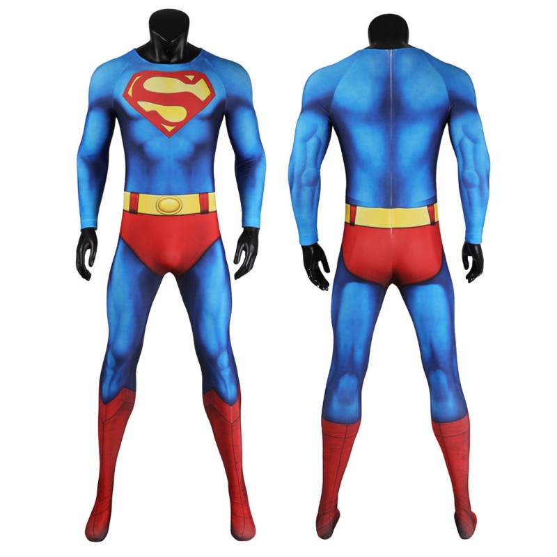 Clark Kent 1978 Jumpsuit Christopher Reeve Cosplay Costume Male Suit