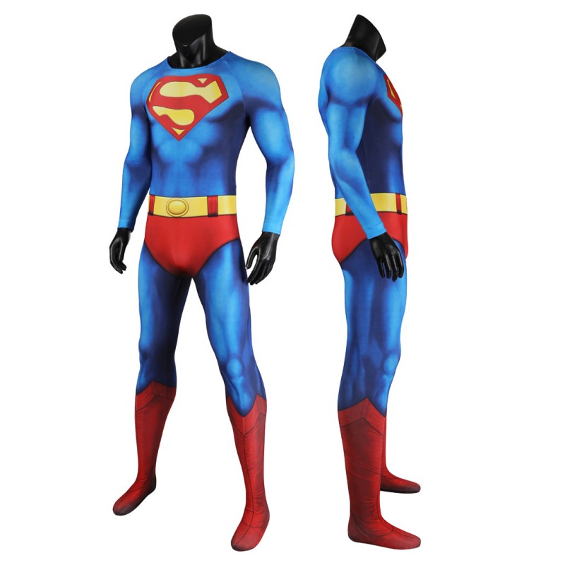 Clark Kent 1978 Jumpsuit Christopher Reeve Cosplay Costume Male Suit